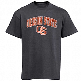 Oregon State Beavers Arch Over Logo WEM T-Shirt - Charcoal,baseball caps,new era cap wholesale,wholesale hats